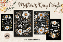 Mother&#039;s Day Card Happy MOM flower Printable Gift Card_8 Product Image 1