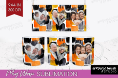 Halloween Photo Mug Wrap PNG - Brush Stroke Picture Frame Product Image 1