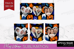 Halloween Photo Mug Wrap PNG - Brush Stroke Picture Frame Product Image 1