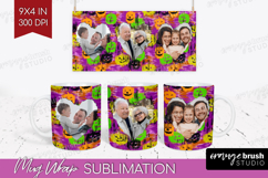 Halloween Photo Mug Wrap PNG - Brush Stroke Picture Frame Product Image 1