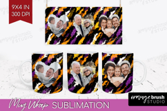 Halloween Photo Mug Wrap PNG - Brush Stroke Picture Frame Product Image 1