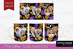 Halloween Photo Mug Wrap PNG - Brush Stroke Picture Frame Product Image 1