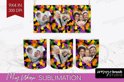 Halloween Photo Mug Wrap PNG - Brush Stroke Picture Frame Product Image 1