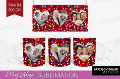 Glitter Photo Mug Wrap PNG - Sparkle Picture Frame Mug Product Image 1