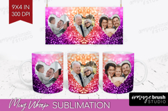 Glitter Photo Mug Wrap PNG - Sparkle Picture Frame Mug Product Image 1