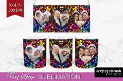 Glitter Photo Mug Wrap PNG - Sparkle Picture Frame Mug Product Image 1