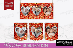 Glitter Photo Mug Wrap PNG - Sparkle Picture Frame Mug Product Image 1