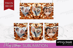 Rose Gold Photo Mug Wrap PNG - Abstract Picture Frame Mug Product Image 1