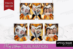 Rose Gold Photo Mug Wrap PNG - Abstract Picture Frame Mug Product Image 1