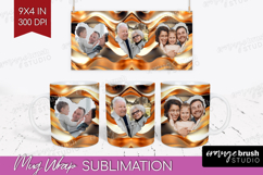 Rose Gold Photo Mug Wrap PNG - Abstract Picture Frame Mug Product Image 1