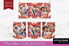 Rose Gold Photo Mug Wrap PNG - Abstract Picture Frame Mug Product Image 1