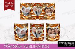 Rose Gold Photo Mug Wrap PNG - Abstract Picture Frame Mug Product Image 1