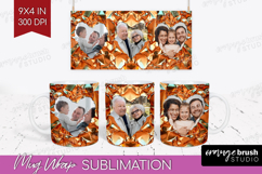 Rose Gold Photo Mug Wrap PNG - Abstract Picture Frame Mug Product Image 1
