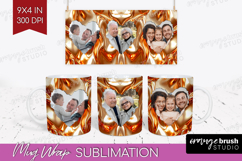 Rose Gold Photo Mug Wrap PNG - Abstract Picture Frame Mug Product Image 1