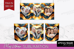 Rose Gold Photo Mug Wrap PNG - Abstract Picture Frame Mug Product Image 1