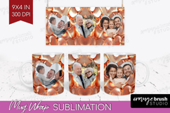 Rose Gold Photo Mug Wrap PNG - Abstract Picture Frame Mug Product Image 1