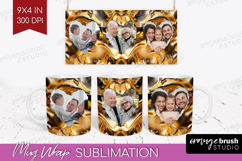 Rose Gold Photo Mug Wrap PNG - Abstract Picture Frame Mug Product Image 1