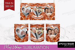 Rose Gold Photo Mug Wrap PNG - Abstract Picture Frame Mug Product Image 1