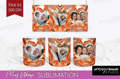 Rose Gold Photo Mug Wrap PNG - Abstract Picture Frame Mug Product Image 1