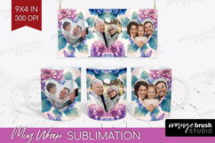 Floral Photo Mug Wrap PNG - Sping Flowers Picture Frame Mug Product Image 1