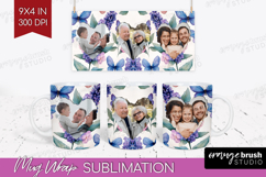 Floral Photo Mug Wrap PNG - Sping Flowers Picture Frame Mug Product Image 1