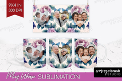 Floral Photo Mug Wrap PNG - Sping Flowers Picture Frame Mug Product Image 1