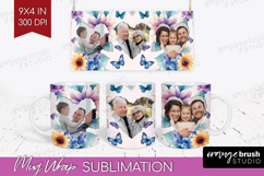 Floral Photo Mug Wrap PNG - Sping Flowers Picture Frame Mug Product Image 1