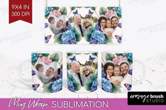 Floral Photo Mug Wrap PNG - Sping Flowers Picture Frame Mug Product Image 1