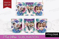 Floral Photo Mug Wrap PNG - Sping Flowers Picture Frame Mug Product Image 1