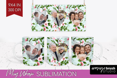 Spring Photo Mug Wrap PNG - Flowers Picture Frame Mug Product Image 1