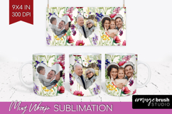 Spring Photo Mug Wrap PNG - Flowers Picture Frame Mug Product Image 1
