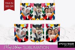 Valentines Day Photo Mug Wrap PNG - Heart Picture Frame Mug Product Image 1