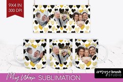 Valentines Day Photo Mug Wrap PNG - Heart Picture Frame Mug Product Image 1