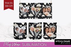 Valentines Day Photo Mug Wrap PNG - Heart Picture Frame Mug Product Image 1