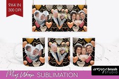 Valentines Day Photo Mug Wrap PNG - Heart Picture Frame Mug Product Image 1