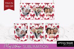 Valentines Day Photo Mug Wrap PNG - Heart Picture Frame Mug Product Image 1