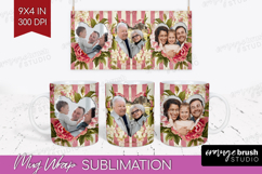 Floral Photo Mug Wrap PNG - Peony Flower Picture Frame Mug Product Image 1
