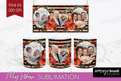 Floral Photo Mug Wrap PNG - Peony Flower Picture Frame Mug Product Image 1