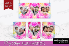 Tie Dye Photo Mug Wrap PNG - Rainbow Picture Frame Mug Product Image 1