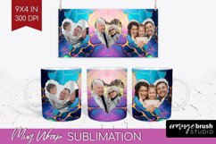 Alcohol Ink Photo Mug Wrap PNG - Marble Picture Frame Mug Product Image 1