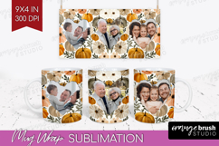 Pumpkun Photo Mug Wrap PNG - Fall Picture Frame Mug Product Image 1