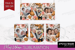 Pumpkun Photo Mug Wrap PNG - Fall Picture Frame Mug Product Image 1