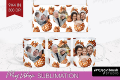 Pumpkun Photo Mug Wrap PNG - Fall Picture Frame Mug Product Image 1
