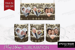 Folk Flowers Photo Mug Wrap PNG - Floral Picture Frame Mug Product Image 1