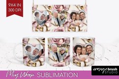 Rose Photo Mug Wrap PNG - Floral Picture Frame Mug Product Image 1