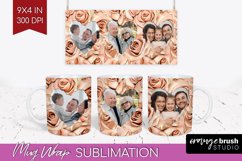 Rose Photo Mug Wrap PNG - Floral Picture Frame Mug Product Image 1