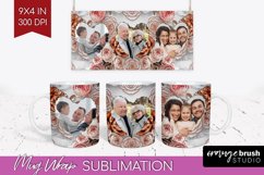 Rose Photo Mug Wrap PNG - Floral Picture Frame Mug Product Image 1