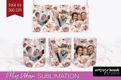 Rose Photo Mug Wrap PNG - Floral Picture Frame Mug Product Image 1