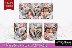 Rose Photo Mug Wrap PNG - Floral Picture Frame Mug Product Image 1
