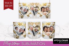 Rose Photo Mug Wrap PNG - Floral Picture Frame Mug Product Image 1